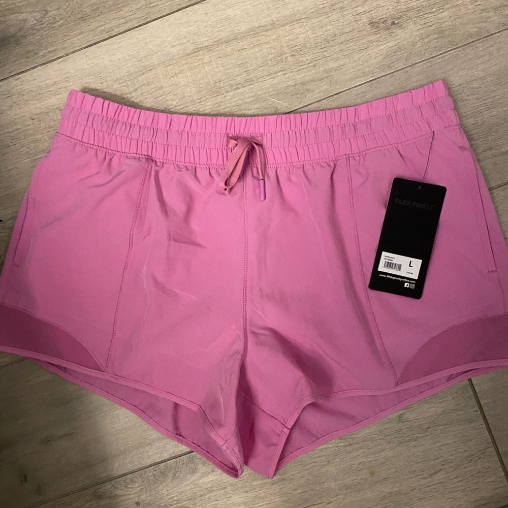 Pink running shorts new with tags